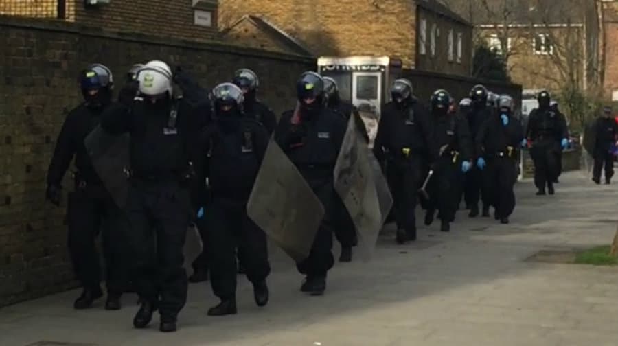 Armed police arriving at the scene (Photo: Jack Townsend)