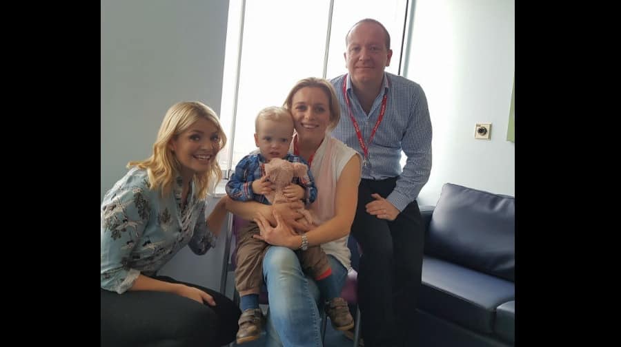 Su, William and Graham Harper with Holly Willoughby