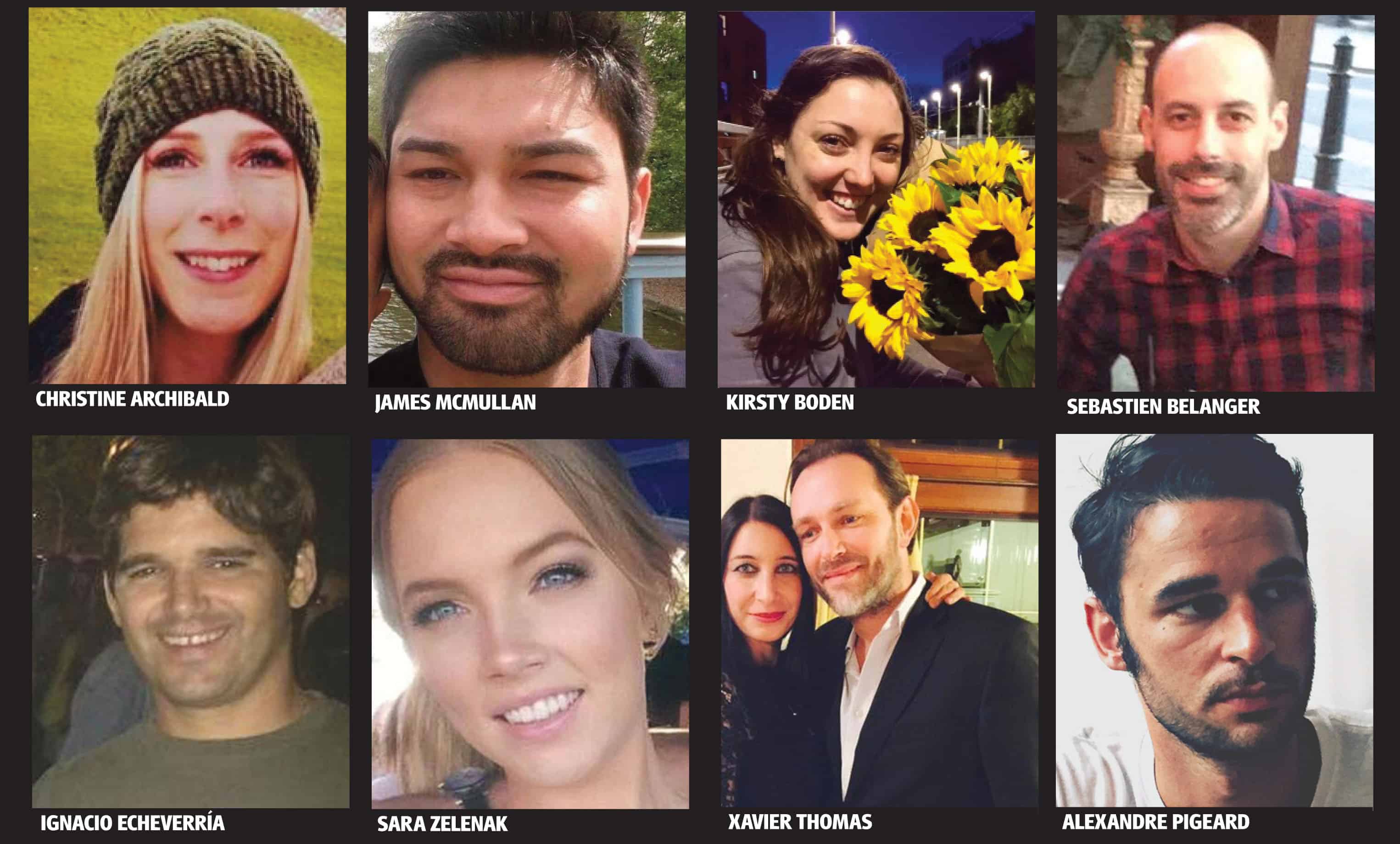 Ignacio Echeverría (bottom far left) was one of eight who tragically lost their lives during the London Bridge terror attack