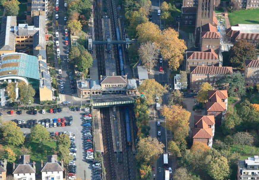 Denmark Hill, aerial view