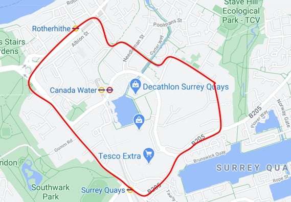 The area the dispersal order covers