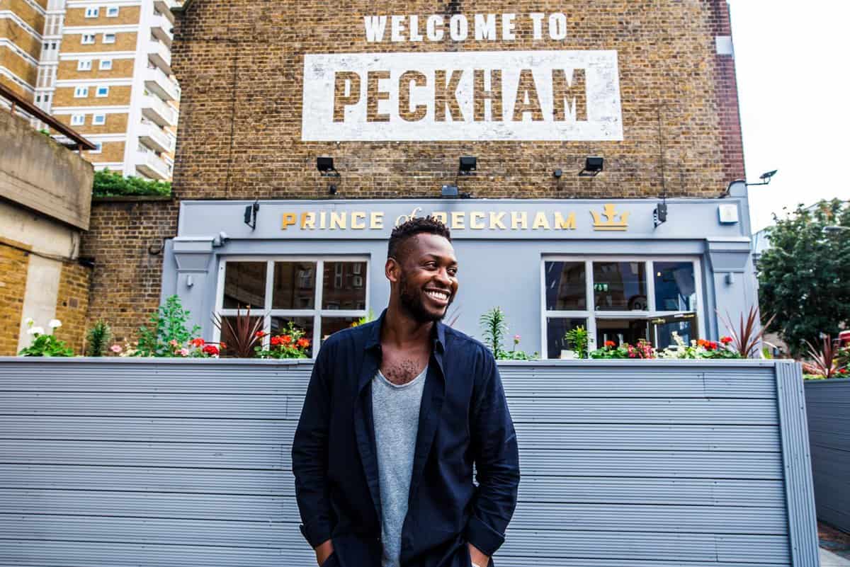 Owner Clement outside the Prince of Peckham, Clayton Road