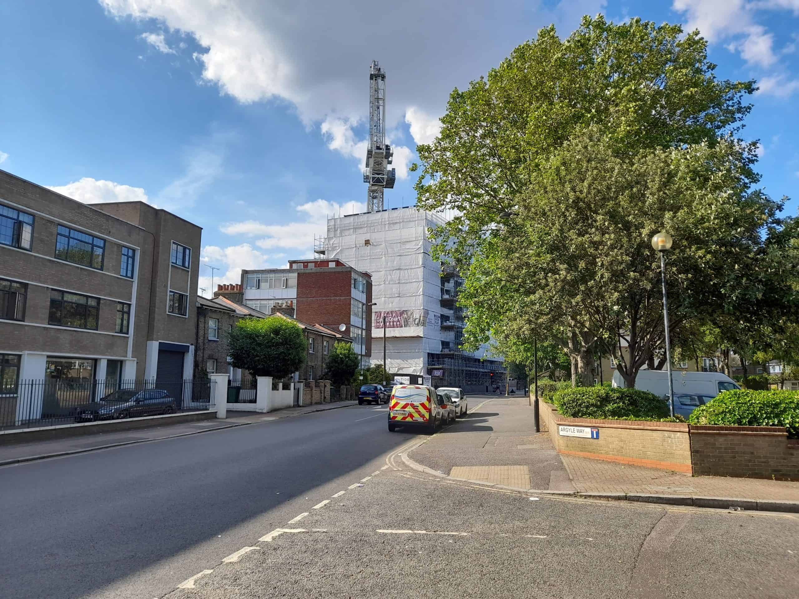 The building work on St James's Road