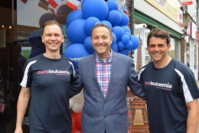 Jordan and Lee with Geoff at the finish line (c) Emily Hill