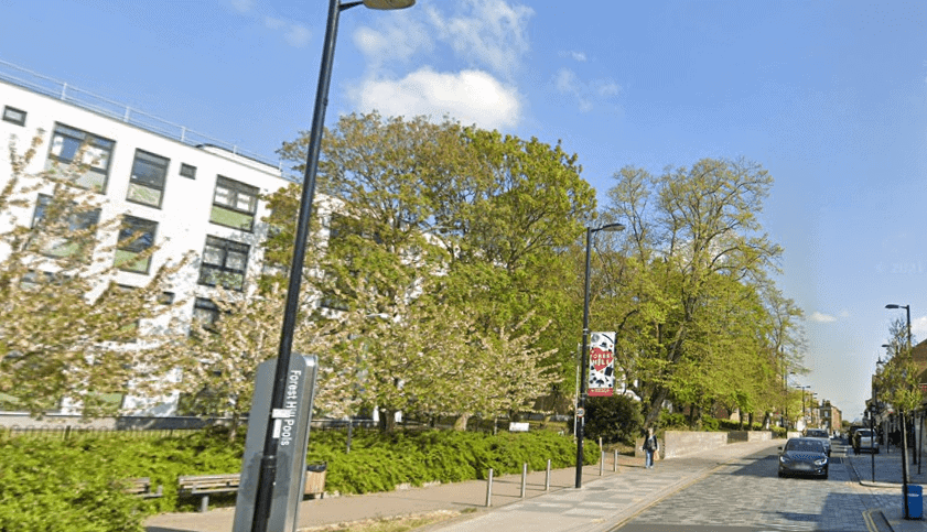 Dartmouth Road, near where the fire took place in Forest Hill