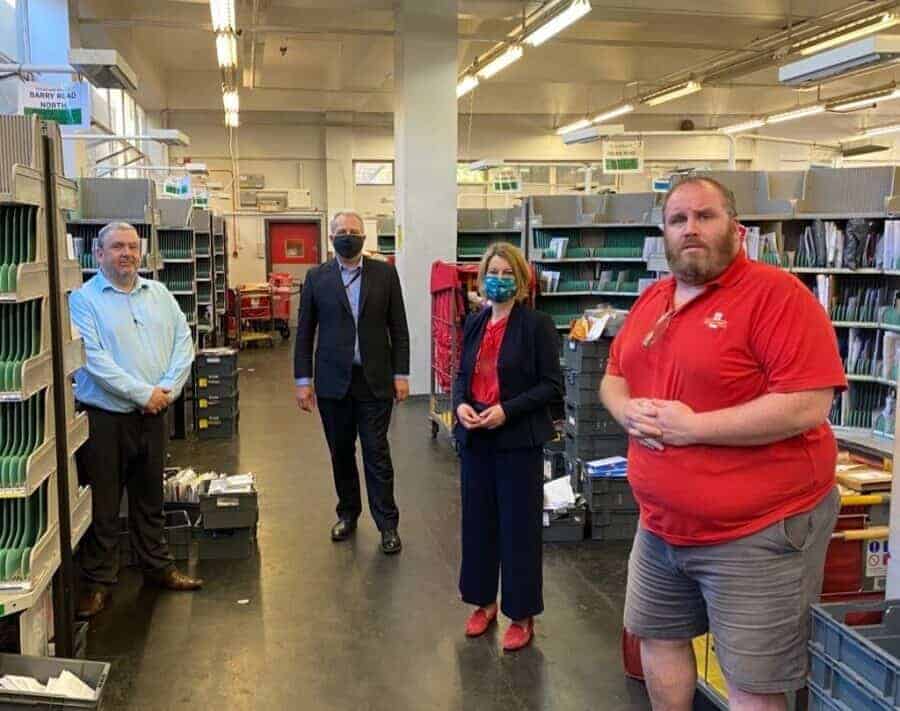 Helen Hayes visiting the Peckham delivery office