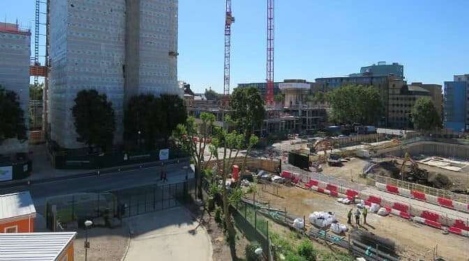 Elephant Park construction site Heygate Street