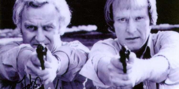 Regan and Carter, the main characters of the 1970s ITV show The Sweeney, about Flying Squad detectives (Creative Commons 2.0)