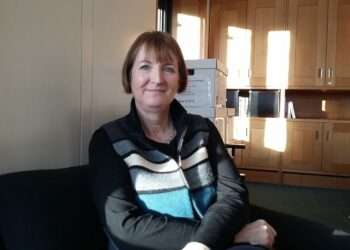 Harriet Harman MP in her office in Portcullis House in Parliament