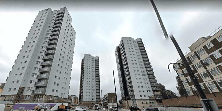 The Tustin Estate, a council estate near the Old Kent Road