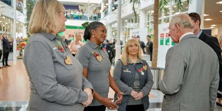 Rose Morgan (second in from the left) was recognised by King Charles for her community work (photo: Morrisons)