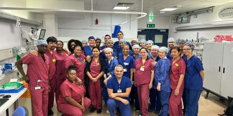 The team at Guy's and St Thomas' have beaten the world record for treating the most men with enlarged prostates in one day