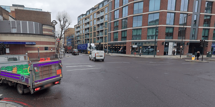 The junction at Union Street outside Borough station