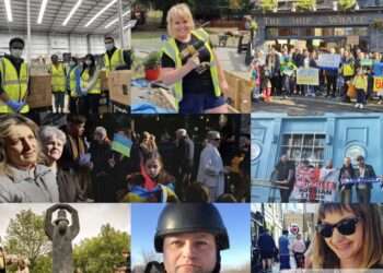 People from across the borough showed solidarity for Ukraine and the victims of the ongoing war.