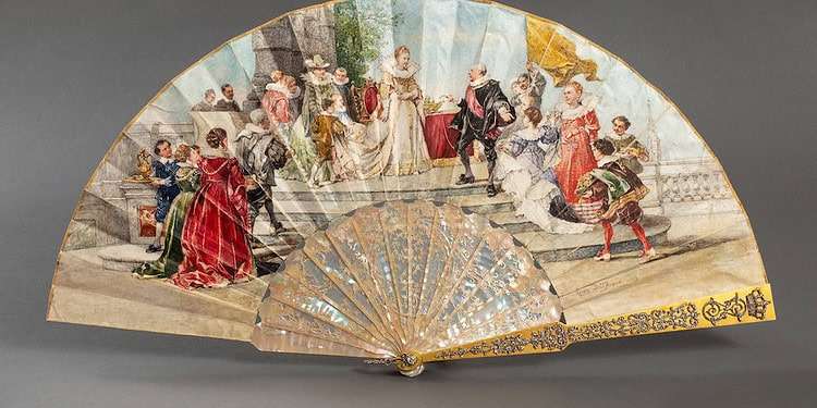 A coronation-themed fan at the Fan Museum