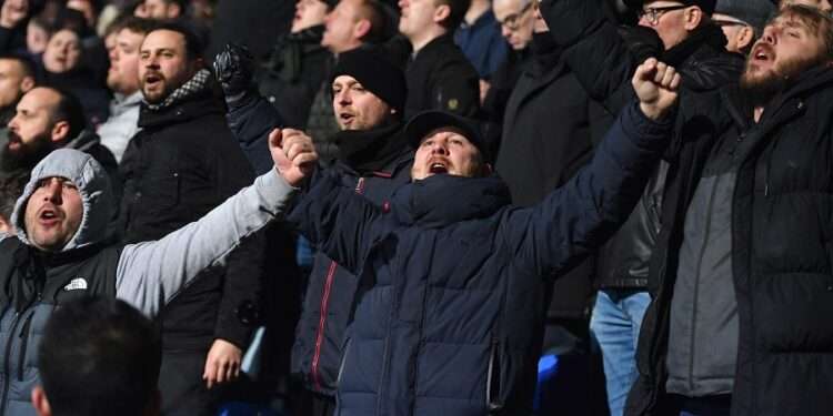 Lions fans at Luton Town. Photo: Millwall FC