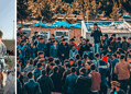 Hadi Sharifi (left)/ Young men in Afghanistan holding an impromptu discussion about politics - 80 per cent of which have fled the country. Credit: Emran Sayeed