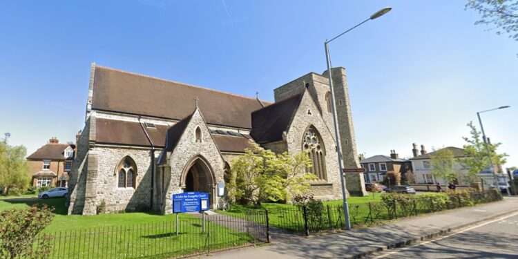 St John the Evangelist Church, Grove Lane, Kingston. Photo from: Google Maps