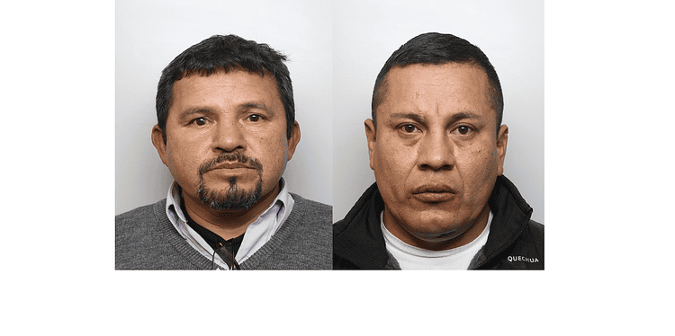 Bag thieves Hernan Montero-Villegas, 54, and Miguel Angel Contreras-Nova, 39,