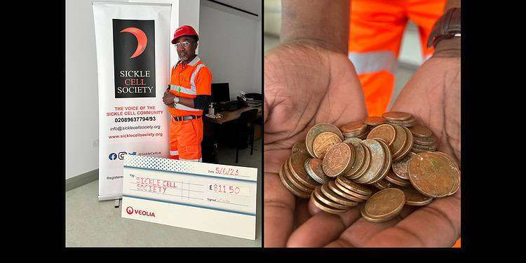 Local traffic marshall donates spare change from people's rubbish to charity