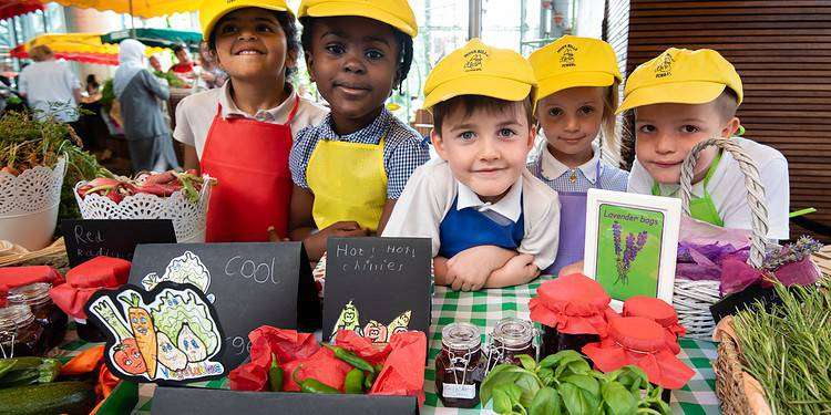 Primary school kids will take over Borough Market to sell their own produce.