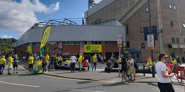 Both sets of fans are ready for kick-off at Carrow Road. Image: Millwall FC