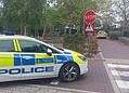 A police car outside Redriff Primary School