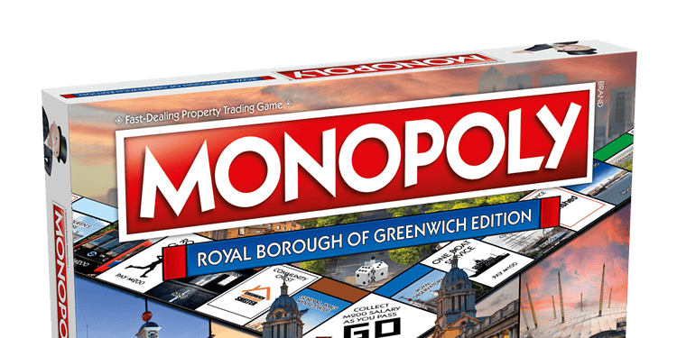 Instead of property it features famous landmarks and locations  around the Royal Borough.