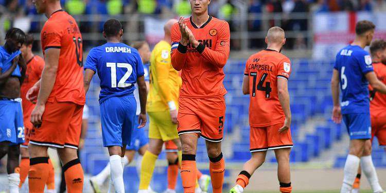 Jake Cooper applauds at the end of Saturday's match. Image: Millwall FC