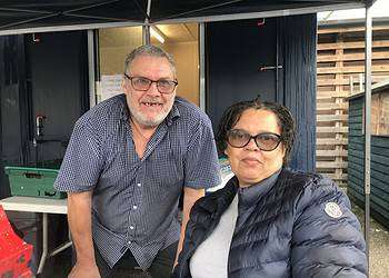 Mick and Angela Taylor are regular food hub visitors