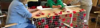 Camberwell Arts volunteers have been working on the poppy cascade for months