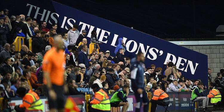 Home fans were left frustrated again at full-time. Image: Millwall FC