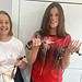 Leyla-Mae Kemal, 12 and Nikki Young, 11, sport their new bobs.