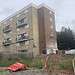 Flats in Matson House on the Slippers estate overlook the building site. Photo by Robert Firth