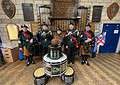 London Irish Rifles display the ball at a ceremony in Connaught House last September