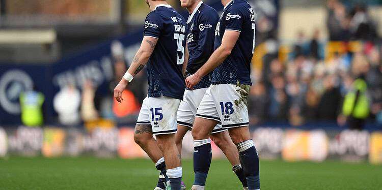 George Saville, Ryan Leonard and Joe Bryan share a conversation after the crucial win. Image: Millwall FC