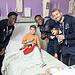 L-R Kevin Nisbet, Romain Esse, Aidomo Emakhu, Billy Mitchell, with patient Colin Travers on children's ward UHL.