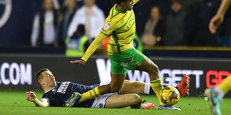 There was non-stop action as Millwall and Norwich clashed on Friday night. Image: Millwall FC