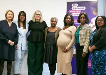 Second from right - Cllr Evelyn Akoto, with members of the new Maternity Commission Panel