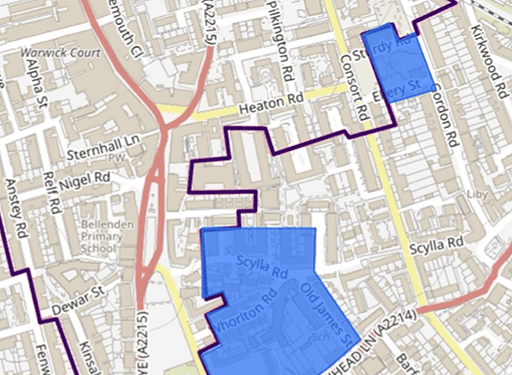 Nunhead's newly proposed CPZ area. Credit: Southwark Council