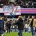 Fans went onto the pitch after the full-time whistle in Millwall's final home game of the season. Image: Millwall FC