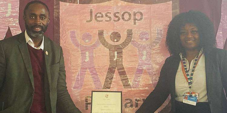 From left: Kenneth Baffoe, head of Jessop Primary School and Andrea Parker, executive headteacher of the BJS Federation