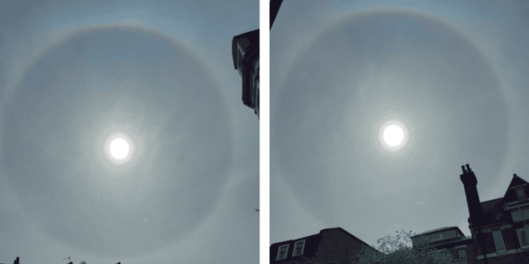 The lunar halo was spotted in Camberwell on Sunday, April 14. Credit: Steve Von Heartel