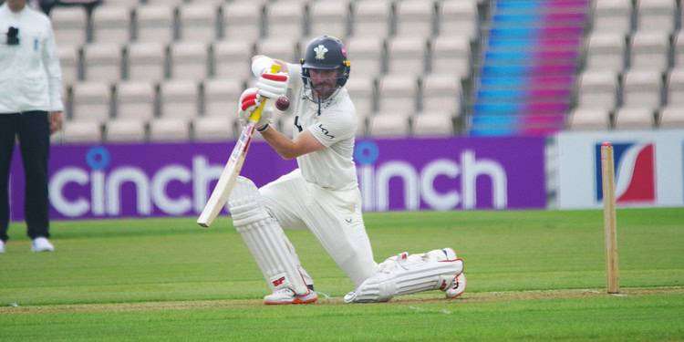 Surrey's Rory Burns against Hampshire. Photo: Mark Sandom