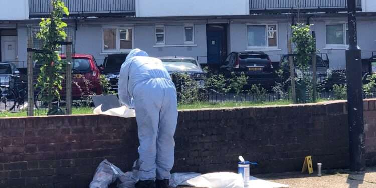 Police forensic teams also attended the scene.