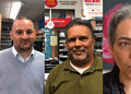 Left to right: Pharmacist Andrei Ciobanu, Postmaster Bimal and laundresse Nasrin Jahanshiri fear their businesses are at risk