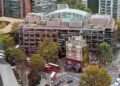 Skipton House, October 2019 with the Bakerloo line Elephant & Castle tube station in front. Credit: Kicsinyul (Creative Commons)