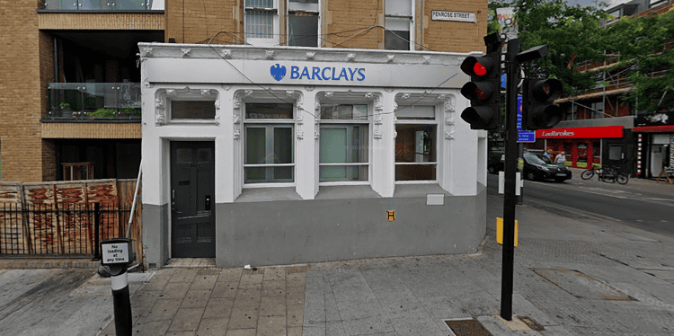 The Barclays bank on the corner of Walworth Road is set to become a kebab shop. Image: Google