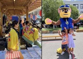 Left: Okinawa Day, The Blue. Right: Ark Globe Academy Summer Fair.