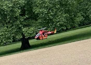 Locals saw an air ambulance land in Southwark Park